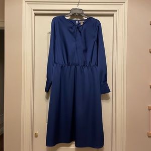 H&M blue twist neck dress